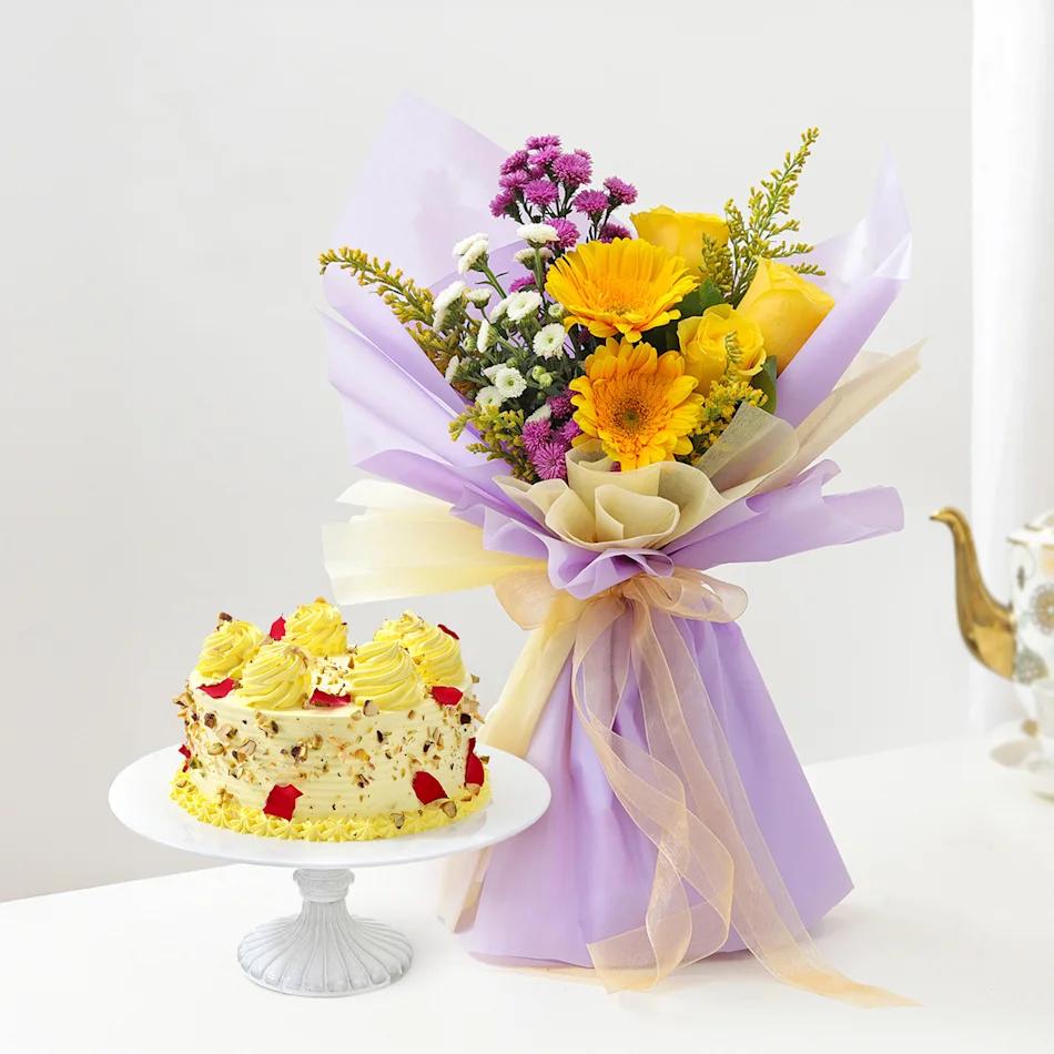 sunshine-serenade-bouquet-rasmalai-cake